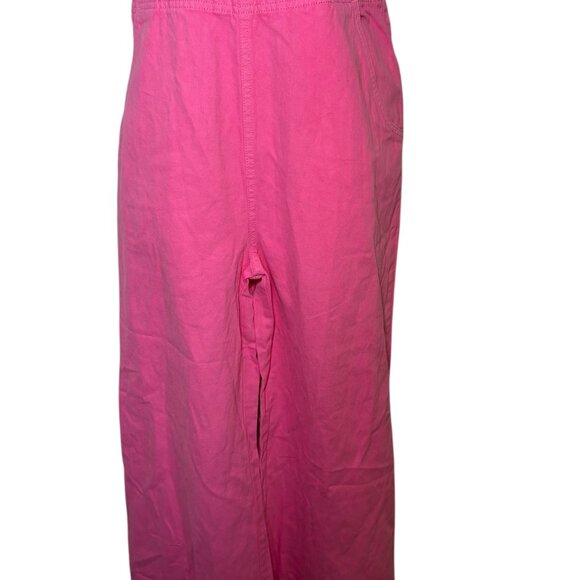 Rolla’s Alice Linen Overall Hot Pink Wide Leg Jumpsuit Size 26 - Picture 4 of 8